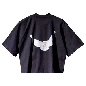 YEEZY GAP X Balenciaga dove black cropped tee